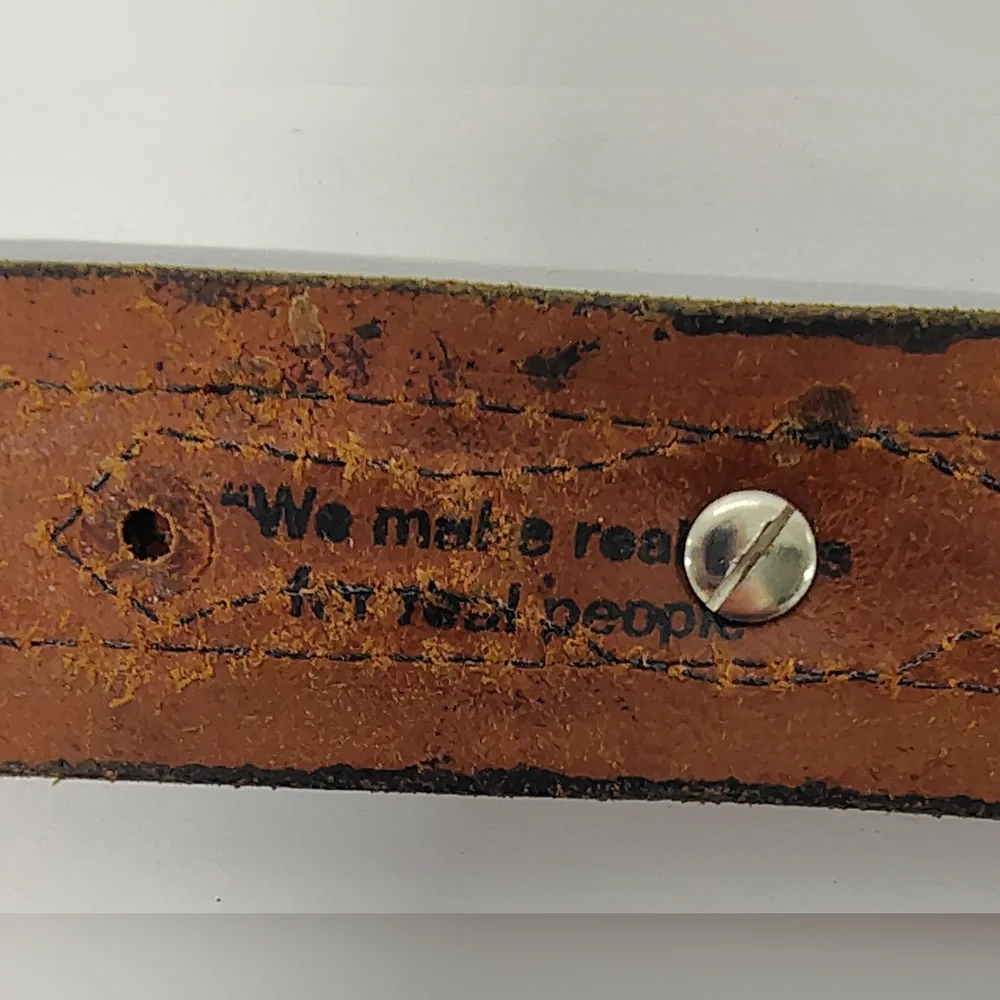 LEATHER MEN'S BELT WESTERN HANDMADE,  FILIGREE SILVER BUCKLE, ⭐ CONCHOS Sz 42-46 - Picture 13 of 15